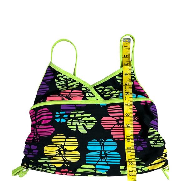 Joe Boxer tropical Floral tank bikini Size Girls Large - Picture 10 of 15